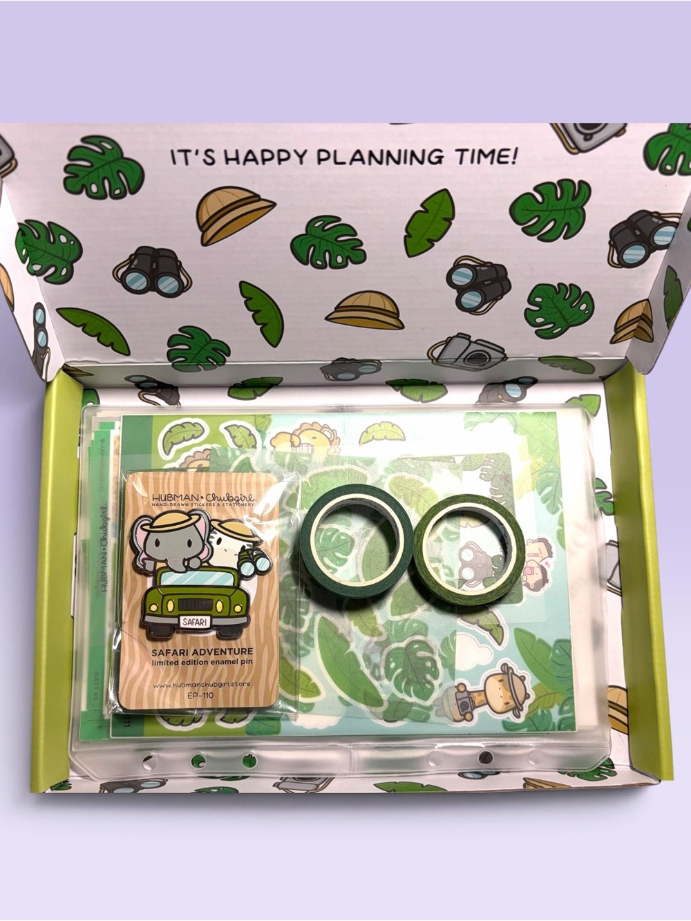 Hubman & Chubgirl Safari Adventure Stationery Planner Sticker Box Bundle